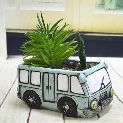 New Creative retro truck cars flowerpot small plant pots Fun Desktop truck Cars Truck Flower Pots home garden Decoration
