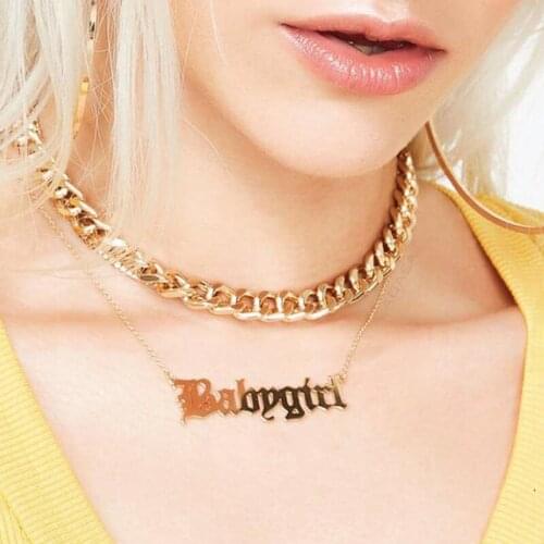 Baby Girl Necklace Multi-layer Baby Girl Necklace Necklace Letter Stainless Steel Birthday Gift Girlfriend