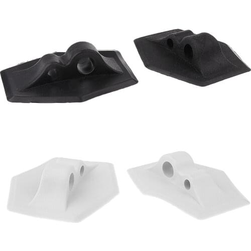 2Pcs Black/White PVC Hexagon Rope Buckle Holder Clip Deck Mount for Inflatable Boat Kayak Canoe Rubber Dinghy Accessories