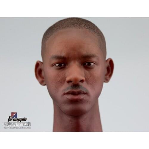 Spot 1/6 soldiers black head carved black people I am the legendary Will Smith head carving Action Figures