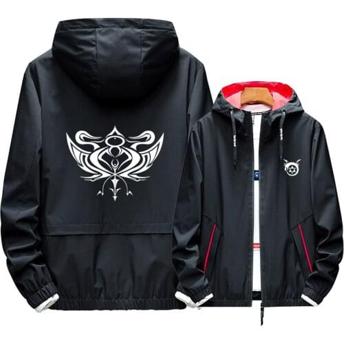 Fantasy Animation Fullmetal Alchemist Role Winry Rockbell Cosplay Hoodie Luminous Printed Zipper Sport Casual Summer Thin Jacket