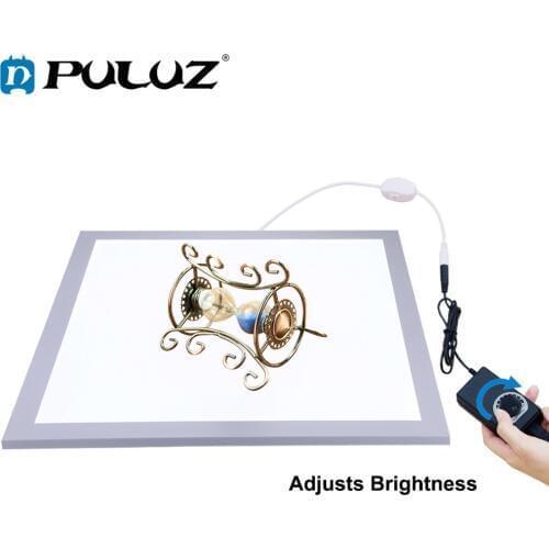 1200LM LED Photography Shadowless Light Lamp Panel Pad with Switch Dimmable No Polar Dimming Light 34.7x34.7cm Effective Area
