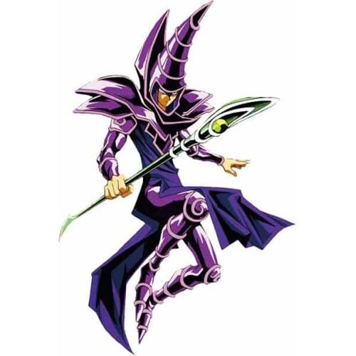 13cm x 9.1cm for Yu Gi Oh Dark Magician Illustration Fine Decasl Vinyl Material Anime 3D Car Stickers