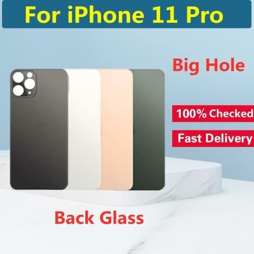 1PCS Back Glass For iPhone 11 Pro Back Housing Battery Cover Rear Door Glass For iPhone 11 Pro Back Glass Replacement Parts