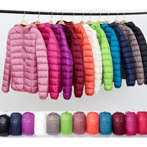 Women Winter Jacket 2021 New Ultra Light Duck Down Parkas Slim Female Puffer Jacket Portable Windproof Down Coat Chaqueta Mujer