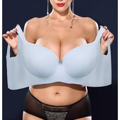 Sexy Womens Smooth Full Coverage Minimizer Bra Lace Cross Back Push Up Underwire Ladies Lingeire New Arrival bh B C D E F Black