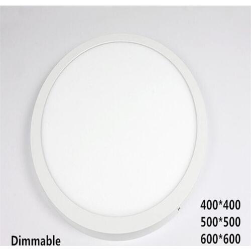 110V 220V Dimmable 32W 36W 48W led round/square panel light 400*400mm 500*500mm 600*600mm surface down light with driver
