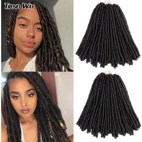 14inch 70g/pack Faux Locs Synthetic Braiding Hair Extensions Afro Hairstyles Soft Dreadlock Brown Black Crochet Braids For Women
