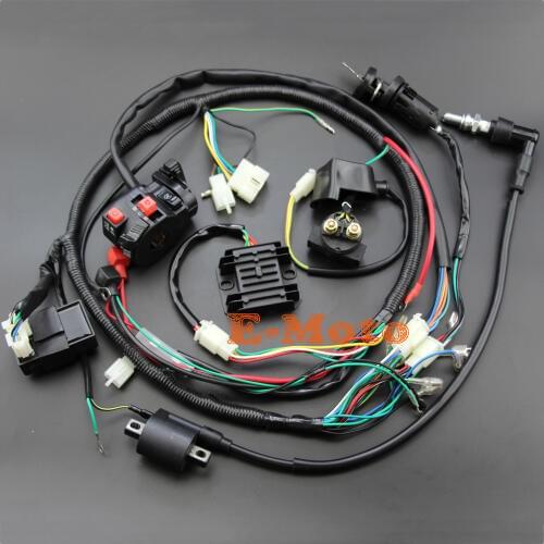 200CC 250cc QUAD COMPLETE ELECTRICS ELECTRICS Harness CDI IGNITION COIL D8EA Solenoid Rectifier Zongshen Lifan Loncin