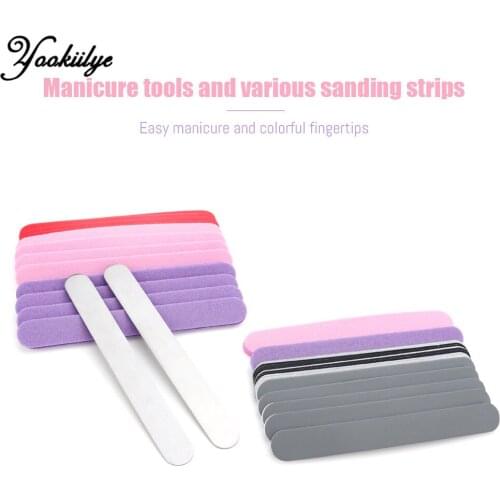 5pcs Nail File Set Double Side Sponge Polisher Sanding Buffer Block for Gel Nail Pedicure Polishing Nail Care Manicure Tools