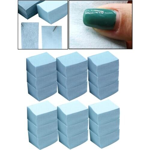600x Professional Blue Nail Polish Peeling Cushions Lint Paper