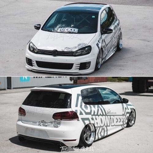 Car stickers FOR Volkswagen Golf 7.5 personalized custom decals GOLF 6 car decals POLO body decoration stickers