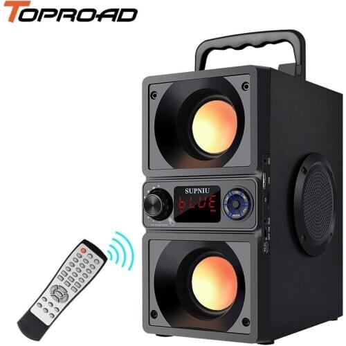 TOPROAD Bluetooth Speaker 30W Big Power Portable Wireless 3D Bass Subwoofer Party Speakers Support Remote Control FM Radio AUX