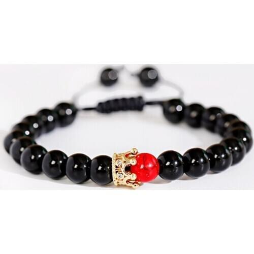 Fashion Crown Bracelet Homme Men 2020 Classic Natural Stone Beaded Bracelet Accessories Femme Jewelry Gift