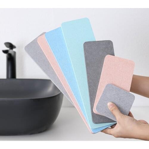Household Diatomite Absorbent Table Coaster Quick-Dry Cup Mat Soap Pad Kitchen MildewProof Rack Bathroom Makeup Holder