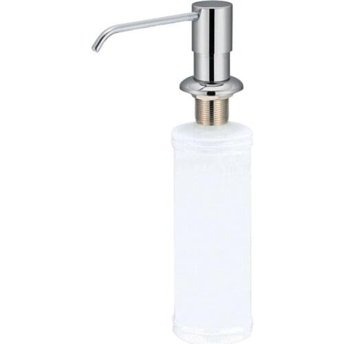 500ml Kitchen Sink Liquid Soap Dispenser All Copper Pump + PP Bottle Bath Accessories Detergent Bottle Mirror Polished