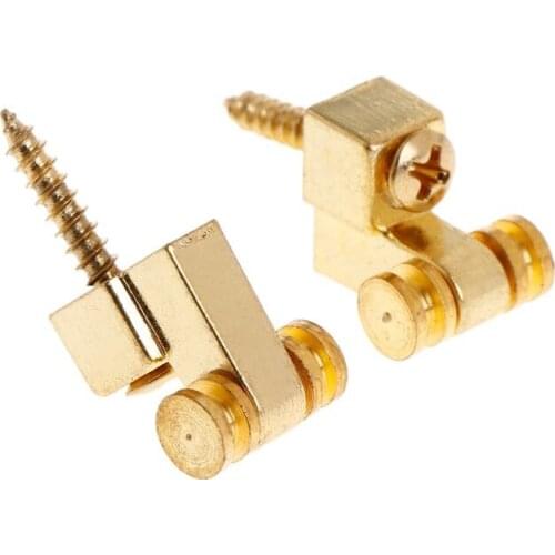 2Pcs Black Metal String Retainer Trees Roller Guitar Bass Accessories Parts Homeland