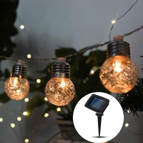 Solar Power String Light With Remote Control Outdoor Solar Bulbs Outside Decoration Landscape Lamp Warm Lighting Festival Lamp