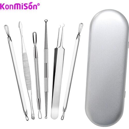 KONMISON Blackhead Remover Tool Professional Blackhead Acne Removal Needles Comedone Pimple Blemish Extractor Beauty Face Care