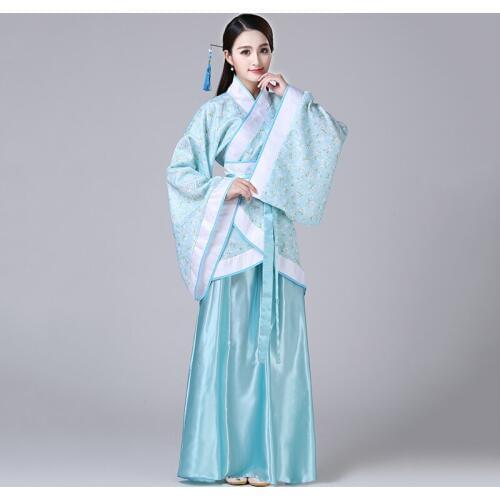 Hanfu Chinese Costume For Women Elegant Ancient National Clothes Festival Outfit Performance Clothing Folk Stage Dress DC1121