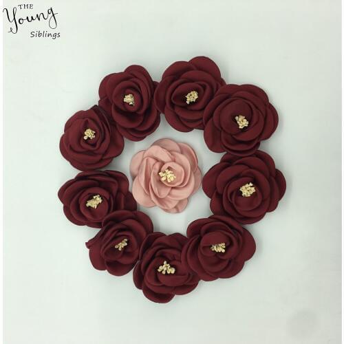 Beautiful Rose Artificial 3D flower Silk Flowers Head Wedding party Home Decoration DIY gift box craft Accessory Scrapbooking