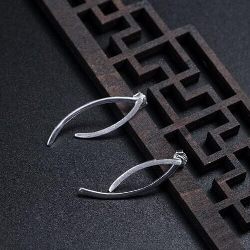 MIQIAO 925 Sterling Silver Earring Female 2020 New On Retro Cross Fishtail Earrings Femininity Fashion Jewelry For Women Gift