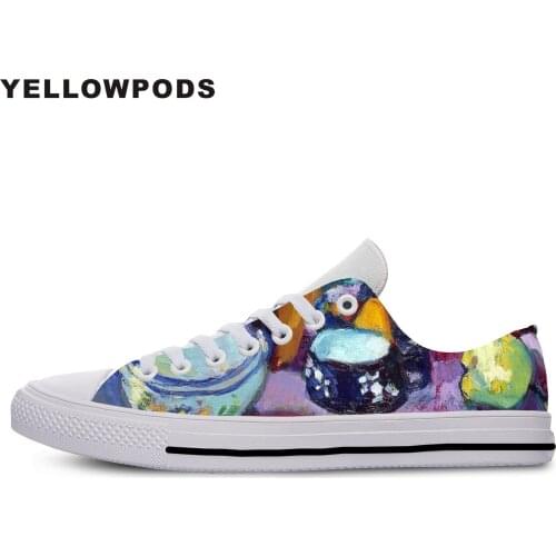 Mens Shoes Casual Customizable Fruit And Flower Painting Art Breathable Comfortable Trendy Shoes Customized White Brand Shoes