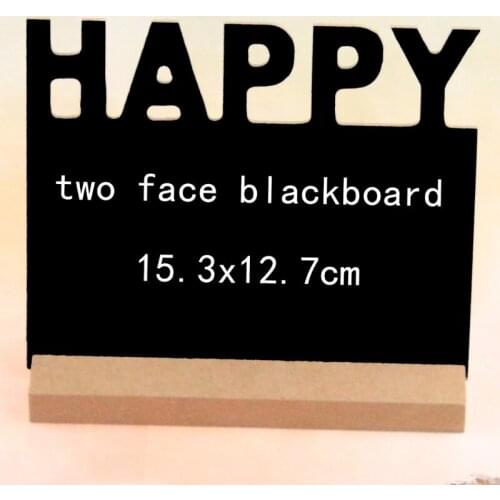 T3EC 4 Sets Mini Desktop Blackboard with Rustic Brown Wooden Base Stand for Weddings Birthday Parties and Event Decoration