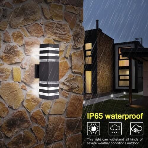 Nordic creative LED double head wall lamp indoor bar square double head wall lamp outdoor courtyard waterproof wall lamp