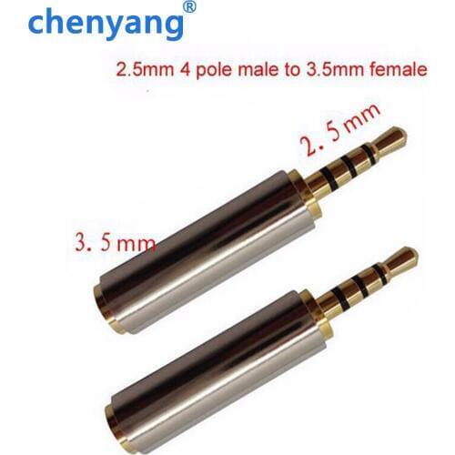 10pcs New 2.5mm Male plug to 3.5mm Female Audio Stereo Headphone Jack Adapter Converter 2.5mm to 3.5mm 4 pole Free shipping