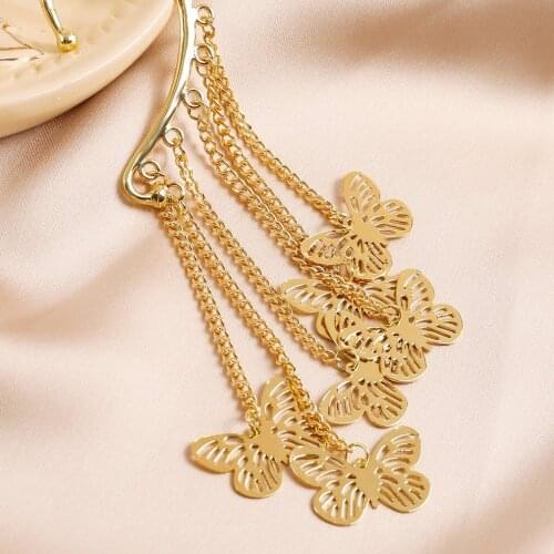 One Pair Fashion Pearl Ear Cuff Bohemia C Shaped No Piercing Simulated Pearls Earcuffs Clip Earrings for Women Wedding Jewelry