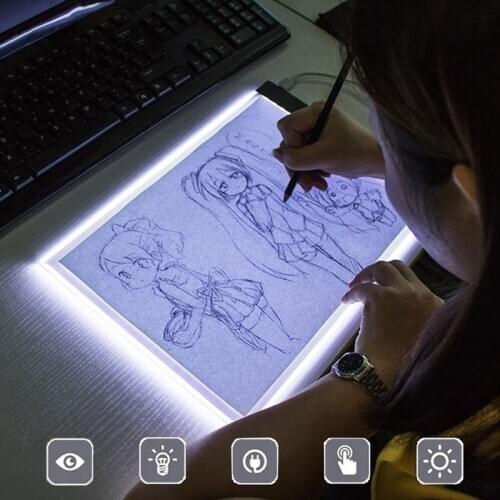 Digital Graphic Tablet LED Artist Thin Art Stencil Drawing Board Light Box Tracing Writing Portable Electronic Tablet Pad