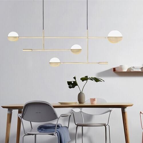Nordic Post-modern LED Pendant Light Simplicity Black/White Color Line Hanging Lights For Dinning Room Living Room Bedroom decor
