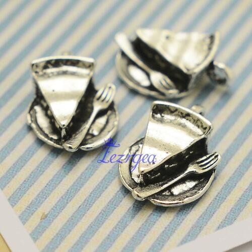 20pcs/lot--19x13mm, Antique silver plated cake Charms ,DIY supplies, Jewelry accessories