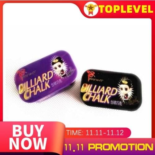 PXT XiaotingPan Tailor-made Chalk Powder Pool Snooker Metal Box Professional Accessories 2 Pieces Green Blue Chalk with Good Box