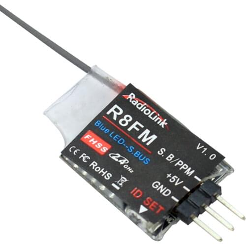 Radiolink R8FM Mini 2.4G 8 Channels 8CH Receiver FHSS for T8FB Support S-BUS PPM