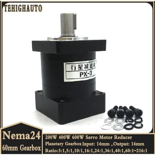Brushless Motor Reduction Gear Ratio 3:1 Nema 24 Input Shaft 14mm 15 Arcmin Step-down Planetary Gearbox Gear Servo Motor Reducer