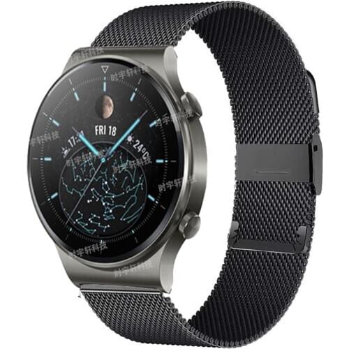 Watch Band 22mm Strap For Huawei GT 2 2E GT2 Pro Watch Strap Milanese Replacements Belt Honor Magic 1 2 46mm Watch Mens Strap