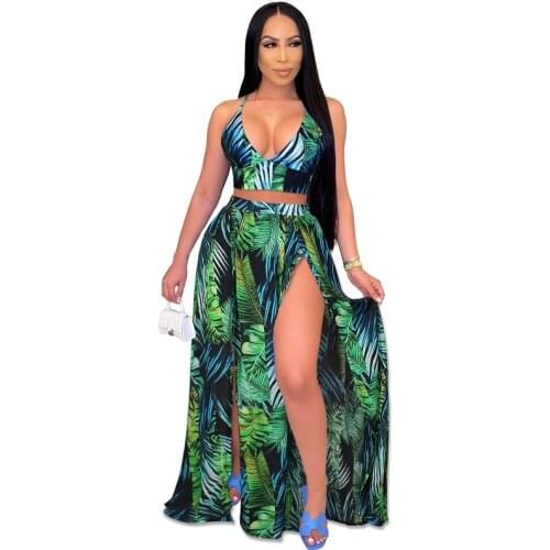 Chiffon Flower printed Beachwear Sexy Women Bra Top+Max Dress Bikini Swimwear Cover-Ups Beach Wear Tunic Robe Plage 2PCS/SET