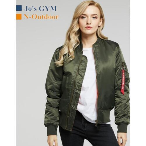 Outdoor Winter Jacket Woman Thicken Warm Pilot Air Force Short BF Wind Jackets Loose Standing Collar Solid Color Windproof Coat