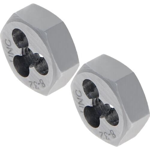 Utoolmart 1/2pcs High Quality Hexagonal Die Carbon Steel 15.8*6.3mm/15*6.3mm Uncoated Hexagonal Opposite Side Hand Drive Tools