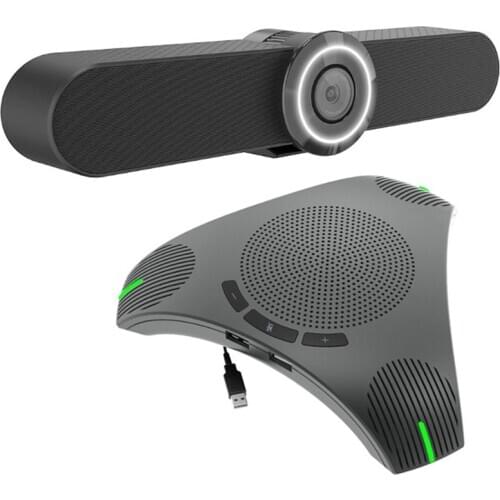 Video Conference HD 1080P Camera Android 9.0 With Microphone Speaker Smart TV Box Supports Dual Screen Projector HDX2