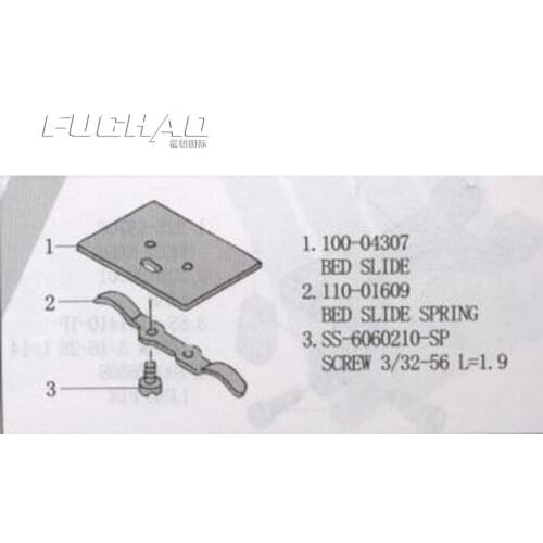 100-04307 BED SLIDE Sewing Machine Parts