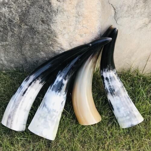 1:1 Artistic Horn Ornaments OX Furnishing Articles Handmade African Natural Cattle Horn Decoration Crafts for Home Deco Figurine