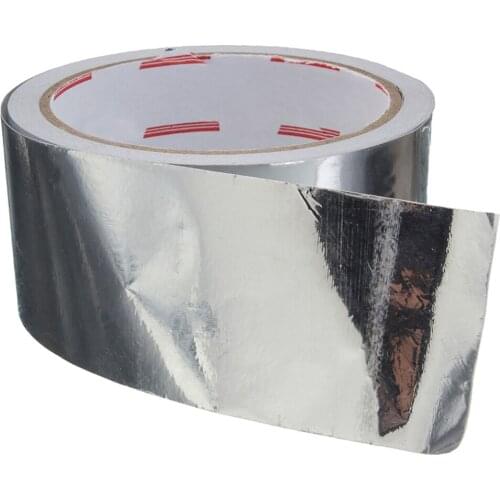 1 Roll 5CM * 17M Adhesive Sealing Tape Heat Resistance Pipe Repair High Temperature Resistant Aluminium Foil Adhesive Tape