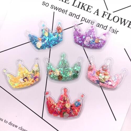 10pcs/lot mickey Transparent Bling bling Star Flowing Patches Appliques for Children clip and DIY Hair Clip