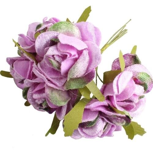15PCS Artificial Peony Tea Rose Flowers Camellia Silk Fake Flower Flores For DIY Home Garden Wedding Headwear Accessories