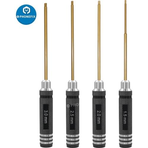 4pcs 1.5/2.0/2.5/3.0mm Hex Screw Driver RC Screwdriver Tools Kit for Multi-Axis FPV Racing Drone RC Helicopter Boat Car Models