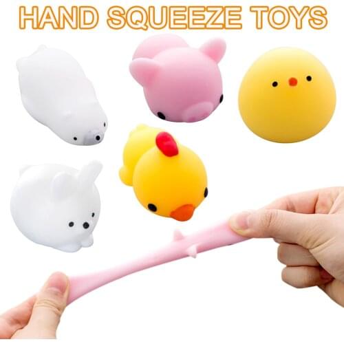 5 pcs/set Mochi Squishy Toys Cute Animal Antistress Ball Squeeze soft Sticky Squishi Stress Relief Toys Funny Gift попит