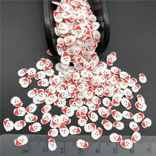 50g Christams Santa Claus Polymer Clay Sprinkle For Kids Diy ,Soft Clay For Craft Clay/Nail Art/Scrapbook Decoration DIY, Filler